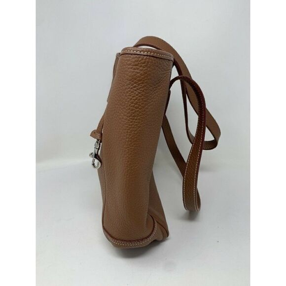 Dooney & Bourke Brown Pebble Leather Shoulder Bag - Picture 4 of 9